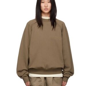 Fear Of God Essentials Monochrome Logo Fleece Pullover Sweatshirt Size XXS